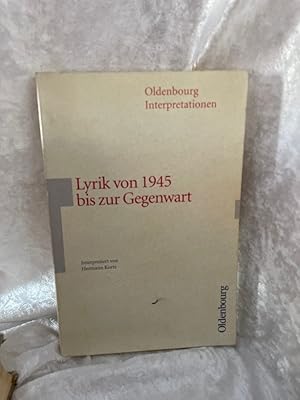 Seller image for Oldenbourg Interpretationen, Bd.82, Lyrik nach 1945 for sale by Antiquariat Jochen Mohr -Books and Mohr-