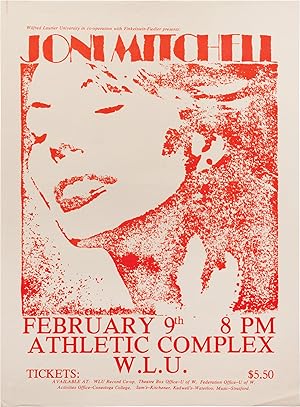 Joni Mitchell: Court and Spark (Original concert poster for a performance at Wilfred [Wilfrid] La...