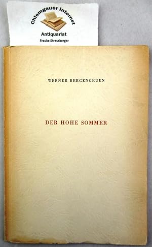 Der hohe Sommer : Gedichte. Veröffentlichung der Vereinigung Oltner Bücherfreunde ; Nr. 240 von 2...