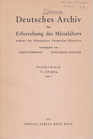 Bild des Verkufers fr Saint-Denis - Westminster - Aachen. Die Karls-Translatio von 1165 und ihre Vorbilder. [Aus: Deutsches Archiv fr Erforschung des Mittelalters namens der Monumenta Germaniae Historica, 31. Jg., Heft 2]. zum Verkauf von Fundus-Online GbR Borkert Schwarz Zerfa