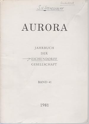 Seller image for Wiewohl ich gestehe, dass ich gegenwrtig keinen sehr grossen Erfolg davon erwarte". Eichendorff und seine Verleger. [Aus: Aurora, Jahrbuch der Eichendorff-Gesellschaft, Bd. 41, 1981]. for sale by Fundus-Online GbR Borkert Schwarz Zerfa