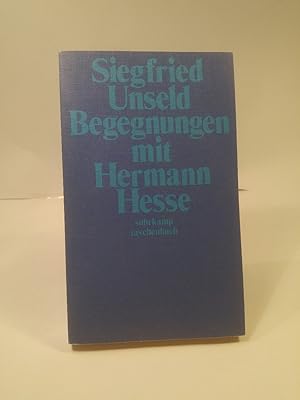 Bild des Verkufers fr Begegnungen mit Hermann Hesse zum Verkauf von ANTIQUARIAT Franke BRUDDENBOOKS