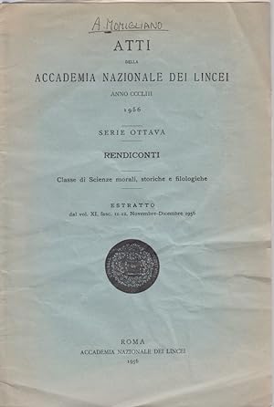 Gli Anicii e la storiografia latina del VI sec. D. C. [Da: Atti della Accademia Nazionale del Lin...