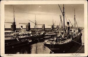 Ansichtskarte / Postkarte Szczecin Stettin Pommern, Freihafen, Boote