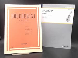 Bild des Verkufers fr Luigi Boccherini. 2 Notenbcher zusammen: 1) 6 Sonate per Violoncello e Pianoforte. 2) Sonata for Violoncello and Basso continuo/fr Violoncello und Basso continuo. c minor/c-Moll. [E. R. 2461[ [CB 95] zum Verkauf von Antiquariat Kelifer