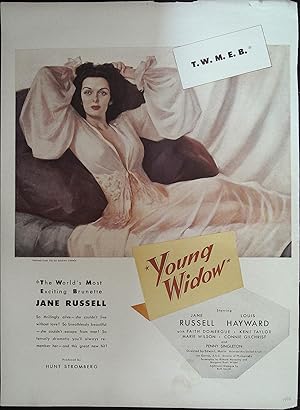 Immagine del venditore per Young Widow Trade Print Ad 1946 Jane Russell, Joan Kenwood, Louis Hayward venduto da AcornBooksNH