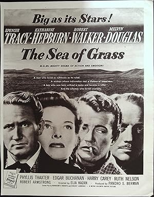 Imagen del vendedor de The Sea of Grass Trade Print Ad 1947 Spencer Tracy, Katharine Hepburn a la venta por AcornBooksNH