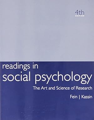 Imagen del vendedor de Readings in social psychology . The art and science of research, 4th edition a la venta por WeBuyBooks