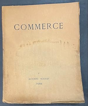 Bild des Verkufers fr Commerce cahier V. Automne 1925 zum Verkauf von Librairie de l'Avenue - Henri  Veyrier