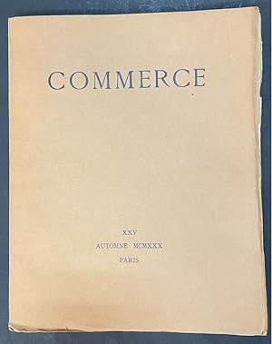 Seller image for Commerce cahier XXV. Automne 1930 for sale by Librairie de l'Avenue - Henri  Veyrier