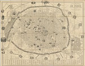 Nouveau plan illustré de la Ville de Paris avec le système complet de ses fortifications et forts...