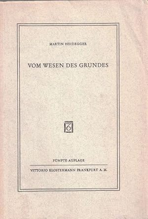 Imagen del vendedor de Vom Wesen des Grundes. a la venta por La Librera, Iberoamerikan. Buchhandlung