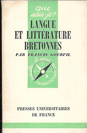 Seller image for Langue et littrature Bretonnes for sale by LES TEMPS MODERNES