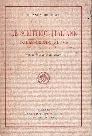 Le scrittrici italiane dalle origini al 1800