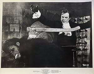 A Pair of B&W Publicity Stills from the 1971 Production of Murderers in the Rue Morgue