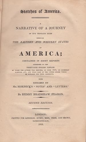 Sketches of America. A Narrative of a Journey of Five Thousand Miles Through The Eastern and West...