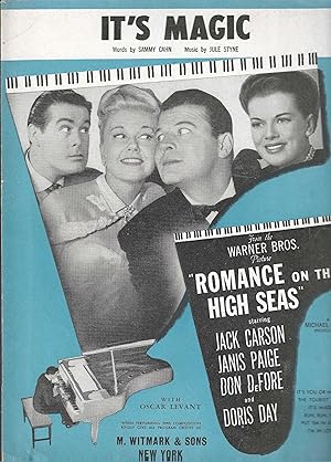Imagen del vendedor de IT'S MAGIC; From "Romance on the High Seas". Cover Photo of Jack Carson, Doris Day, Janis Page and Don DeForge a la venta por Vada's Book Store