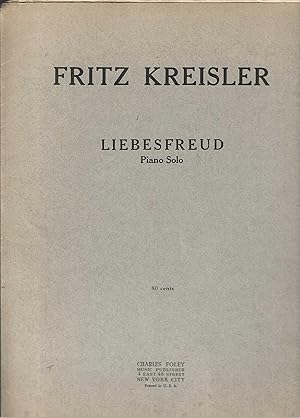 Seller image for Fritz Kreisler Liebesfreud Piano Solo Sheet Music (Alt-Wiener Tanzweifen) 1911 for sale by Vada's Book Store