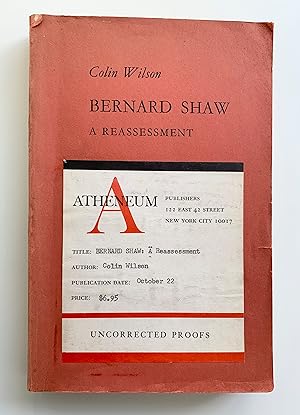 Immagine del venditore per Bernard Shaw: A Reassessment. venduto da Peter Scott