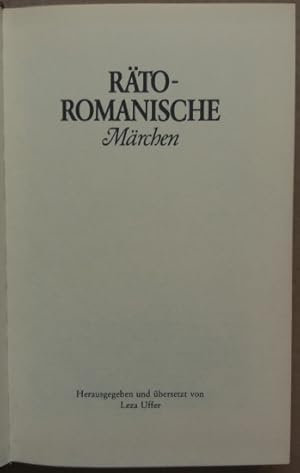 Seller image for Rtoromanische Mrchen. for sale by buch-radel