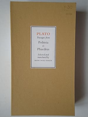 Bild des Verkufers fr PASSAGES FROM POLITEIA & PHAEDRUS. (4 Euboea Press Books volumes: The One and the Many, The Three Parts of the Soul, On Love and Knowledge, Plato's Cave) zum Verkauf von GfB, the Colchester Bookshop