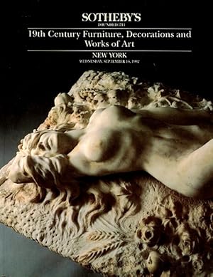 19th Century Furniture, Decorations and Works of Art