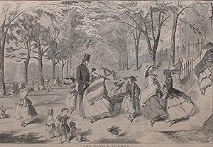 THE BOSTON COMMON (Original Wood Engraving)