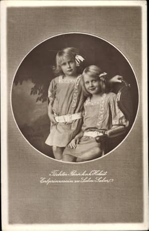 Passepartout Ansichtskarte / Postkarte Prinzessinnen zu Salm Salm, Töchter der Erbprinzessin