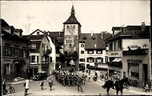 Ansichtskarte / Postkarte Liestal Kanton Basel Land Schweiz, Obertor, Geschäfte, Metzgerei