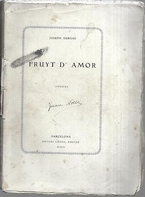 Fruyt d'amor. Poesías