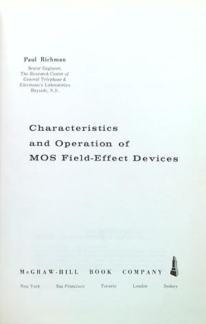 Bild des Verkufers fr Characteristics and Operation of MOS Field-Effect Devices zum Verkauf von Librodifaccia