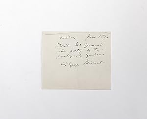 An Original Hand Written Letter and Signed by Biologist St. George ...