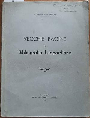 Vecchie pagine di bibliografia leopardiana