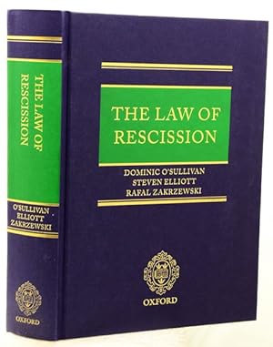 THE LAW OF RESCISSION. Foreword by Robert Walker.