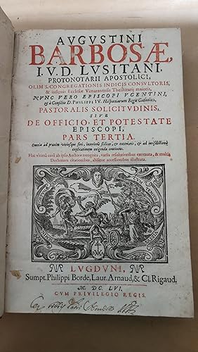 Bild des Verkufers fr PASTORALIS SOLICITUDINIS, SIVE DE OFFICIO, ET POTESTATE EPISCOPI. PARS TERTIA. zum Verkauf von LIBRERIA ANTICUARIA LUCES DE BOHEMIA