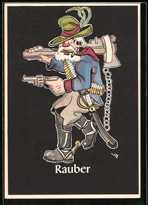 Immagine del venditore per Knstler-Ansichtskarte sign. H. Moritz: bergmnnische Begriffe karikiert aus Lustige Gezhekiste, Nr. 30: Rauber venduto da Bartko-Reher