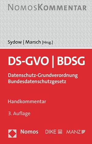 Seller image for Ds-Gvo - Bdsg : Datenschutz-Grundverordnung U Bundesdatenschutzgesetz. Handkommentar -Language: German for sale by GreatBookPrices