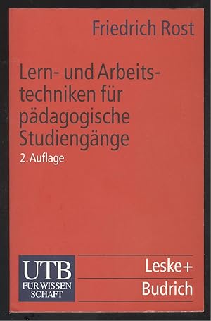 Bild des Verkufers fr Lern- und Arbeitstechniken fr pdagogische Studiengnge mit zahlreichen Abbildungen sowie Informationen zu Auskunftsmitteln und (Internet-)Adressen. zum Verkauf von Versandantiquariat Markus Schlereth