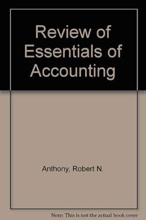 Seller image for Review of Essentials of Accounting for sale by WeBuyBooks