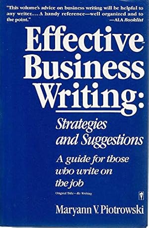 Seller image for Effective Business Writing: Strategies and Suggestions for sale by WeBuyBooks