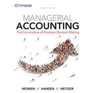 Image du vendeur pour Managerial Accounting: The Cornerstone of Business Decision-Making, Loose-Leaf Version, 7th + CNOWv2, 1 term (6 months) Instant Access mis en vente par eCampus