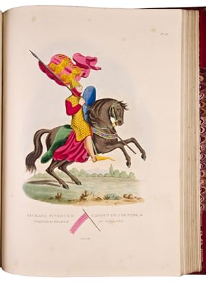 Immagine del venditore per A Critical Inquiry into Antient Armour, as it Existed in Europe, particularly in Great Britain, from the Norman Conquest to the reign of King Charles II. Illustrated by a series of illuminated engravings. With a glossary of military terms of the Middle Ages . Second edition, corrected and enlarged . [with:] Engraved Illustrations of Antient Arms and Armour, From the Collection at Goodrich Court, Herefordshire, from the drawings, and with the descriptions of Sir Samuel Rish Meyrick . by Joseph Skelton venduto da Donald A. Heald Rare Books (ABAA)