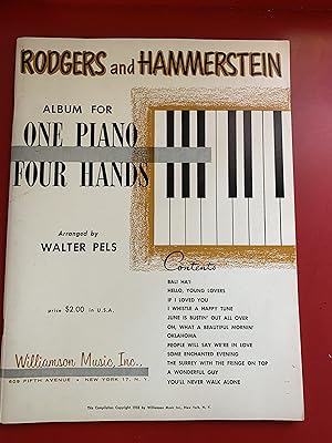 Seller image for Rodgers and Hammerstein Album for One Piano--Four Hands for sale by Ocean Tango Books