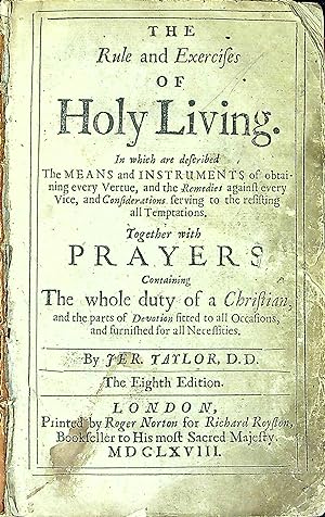 Bild des Verkufers fr The Rule and Exercises of Holy Living zum Verkauf von Wonder Book