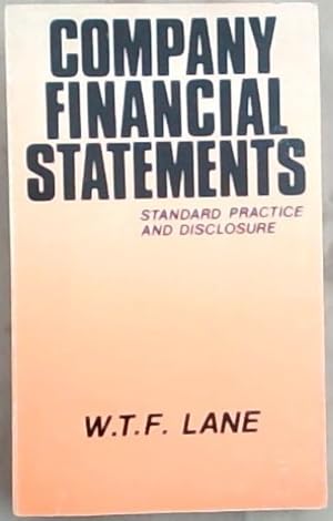 Bild des Verkufers fr Company financial statements: Standard practice and disclosure zum Verkauf von Chapter 1