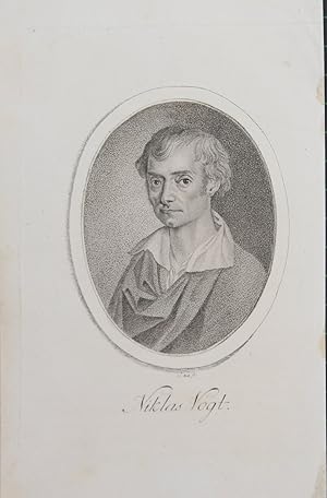 Imagen del vendedor de Portrait. Brustbildnis en face in Oval. Punktierkupfer von J.C. Bock. a la venta por Antiquariat  Braun