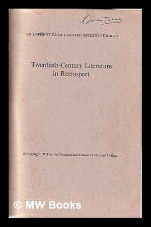 Seller image for Twentieth-century literature in retrospect. / Edited by Reuben A. Brower for sale by MW Books