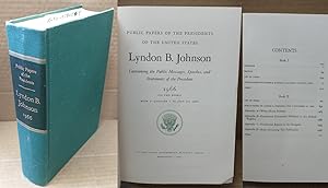 Seller image for PUBLIC PAPERS OF THE PRESIDENTS OF THE UNITED STATES: LYNDON B. JOHNSON : CONTAINING THE PUBLIC MESSAGES, SPEECHES, AND STATEMENTS OF THE PRESIDENT, 1966 IN TWO BOOKS: BOOK I. JANUARY 1 TO JUNE 30, 1966 for sale by Second Story Books, ABAA