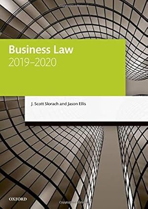 Bild des Verkufers fr Business Law 2019-2020 (Legal Practice Course Manuals) zum Verkauf von WeBuyBooks