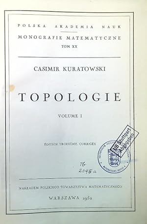 Topologie. Volume I